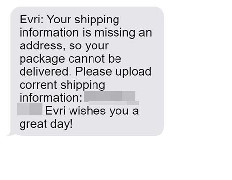 evri shipping information missing.